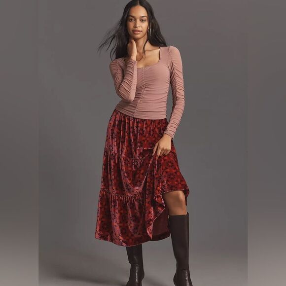 Anthropologie Somerset Maxi Skirt: Nina Pace Maxi Edition NWT - Picture 2 of 10